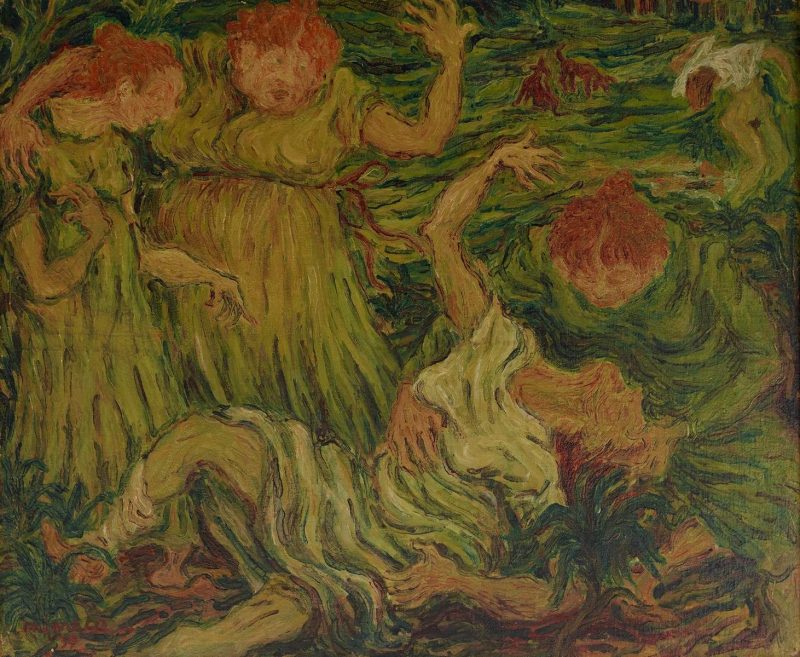 Giuseppe Migneco, Massaie ubriache, 1939, olio su tela, 69 x 78 cm