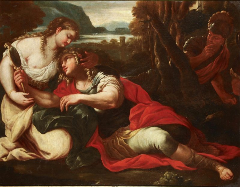 Lotto 154, Luca Giordano, Rinaldo e Armida, stima 30.000-40.000 euro. Cambi Casa d'Aste