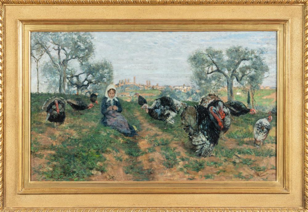 Niccolò Cannicci, Guardianella di tacchini, 1887