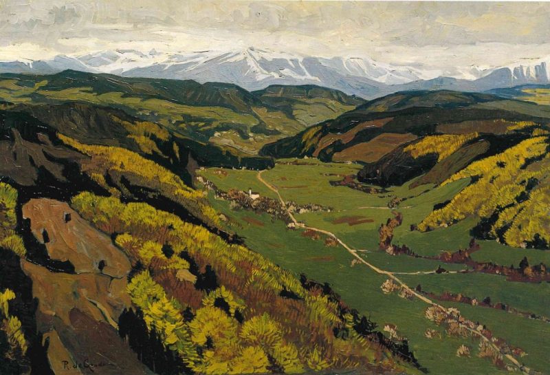 Raffaele De Grada, Blick im Reppiech, 1918, olio su tela