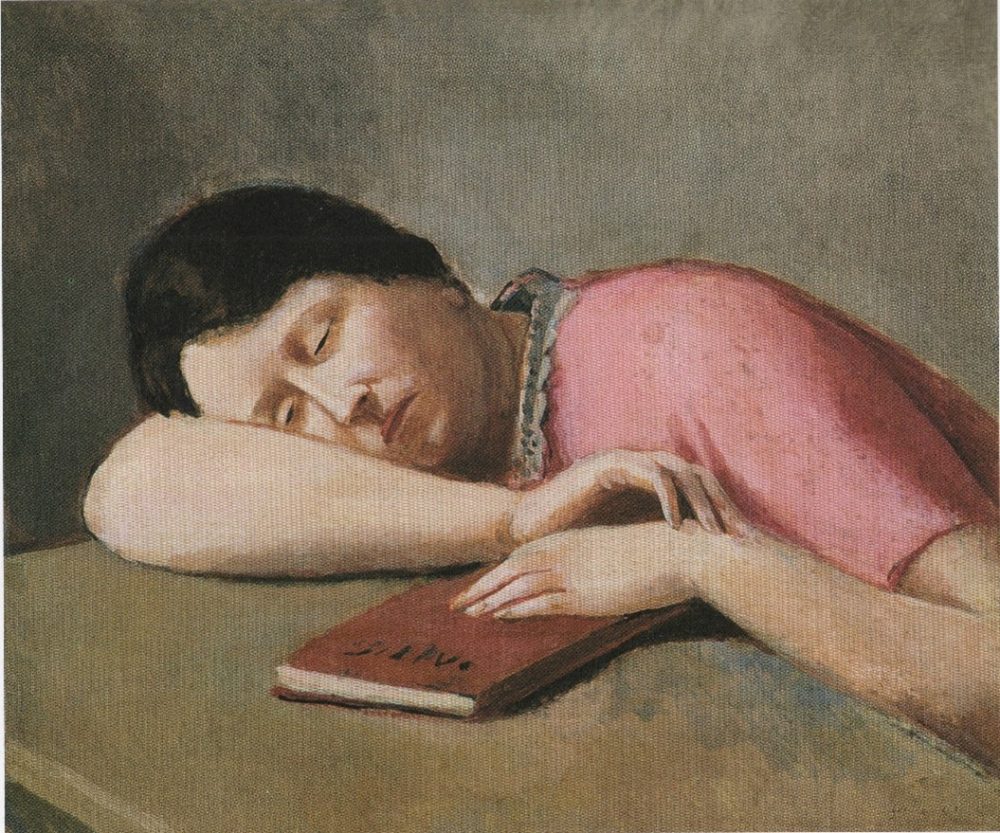 Virgilio Guidi, Adriana che dorme, 1928, olio su tela