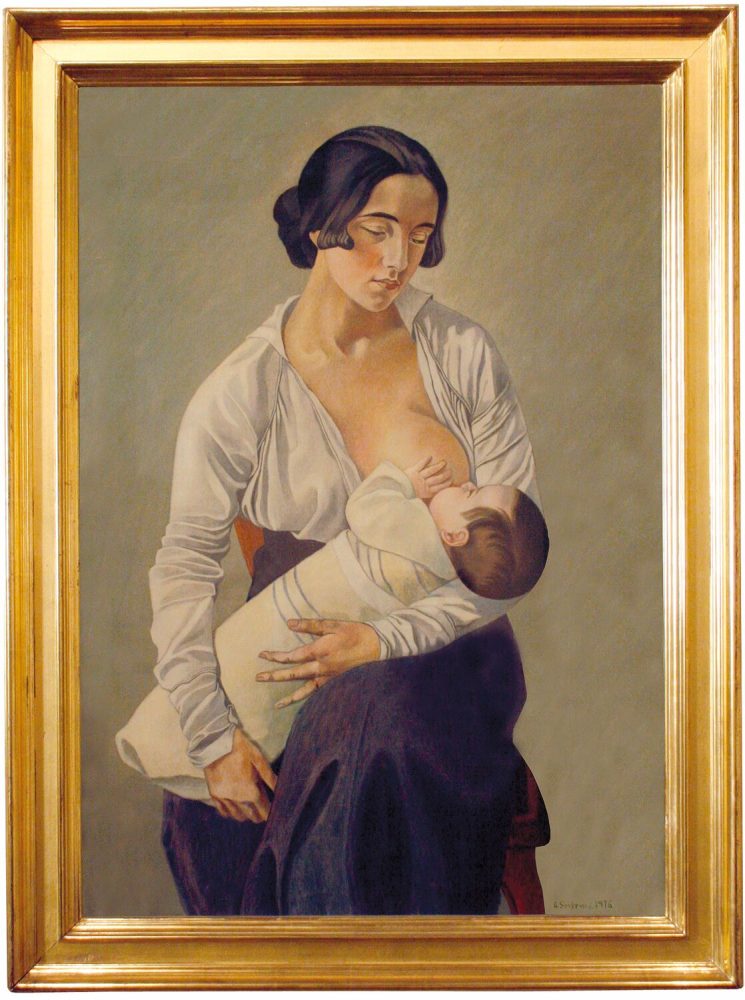 Gino Severini, Maternità, 1916, olio su tela, 92 x 65 cm, Cortona, MAEC, Museo dell’Accademia Etrusca e della Città di Cortona, credit Accademia Etrusca di Cortona
