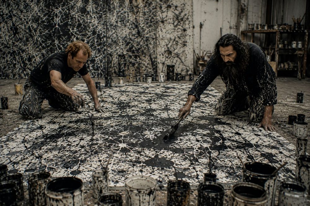 Jackson Pollock ed Emilio Vedova (Elaborazione grafica)