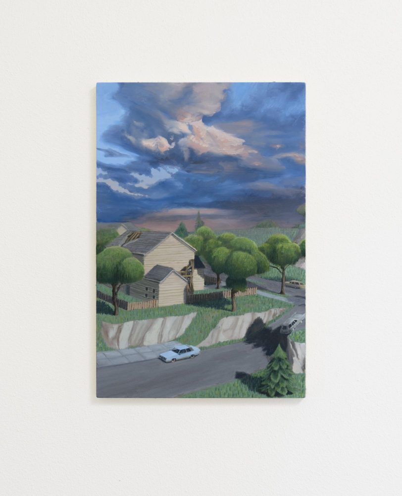 Stefano Riboli, La casa diroccata, 2026, Olio su pannello, 45x30 cm
