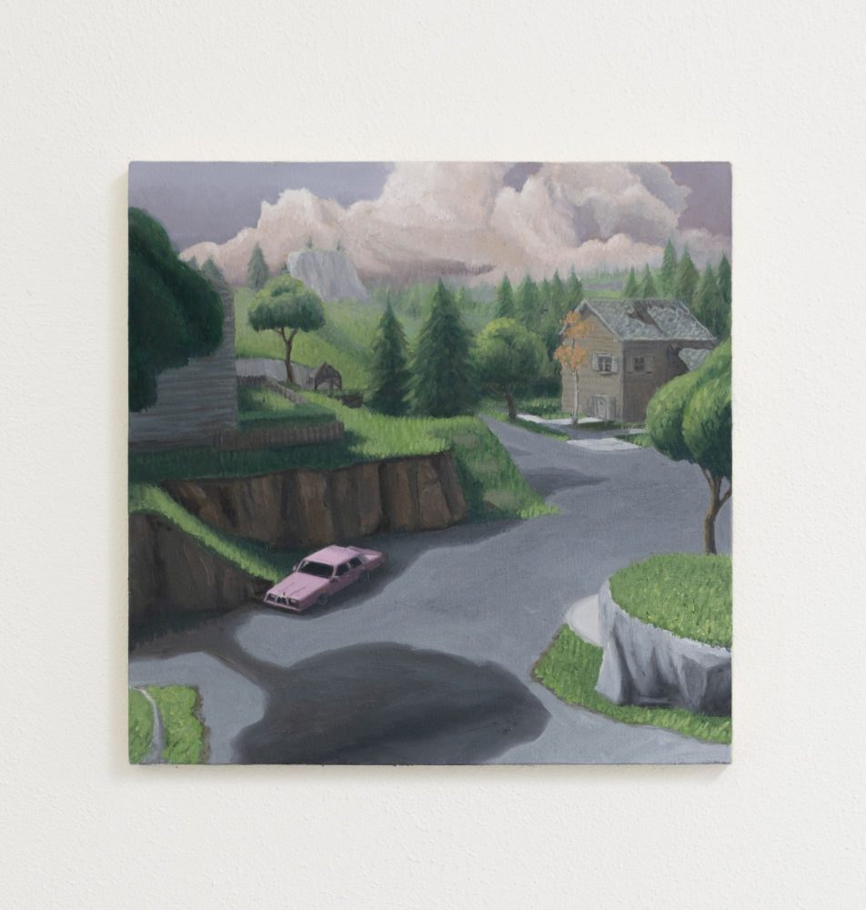 Stefano Riboli, Ritorno in città, 2026, Olio su pannello, 30x30 cm