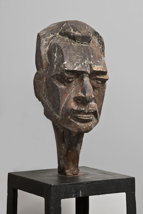 Umberto Mastroianni, Giorgio Tazartes, bronzo, cm 42 x 21 x 27, 1957-1958, firmato sul retro del collo