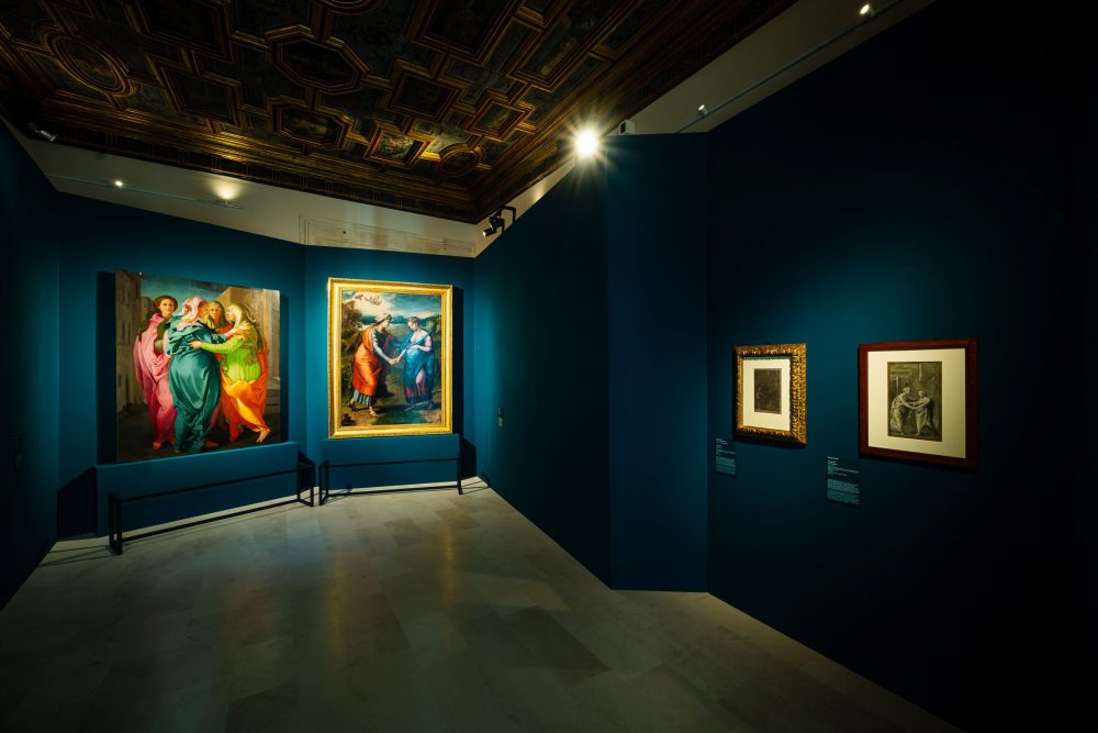 La Visitazione all’Aquila. Raffaello e Pontormo, Museo Nazionale d’Abruzzo, installation view by Marco Giugliarelli