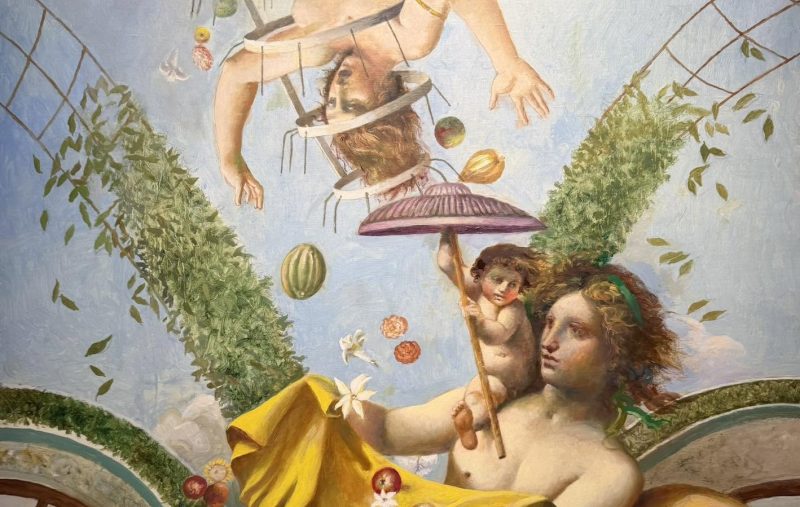 Carlo Maria Mariani, I Segni dei Tempi, 2019. 91,5 x 91,5 cm, olio su tela. Museo e Real Bosco di Capodimonte. Donazione Fondazione Carlo Maria Mariani (New York) - Particolare
