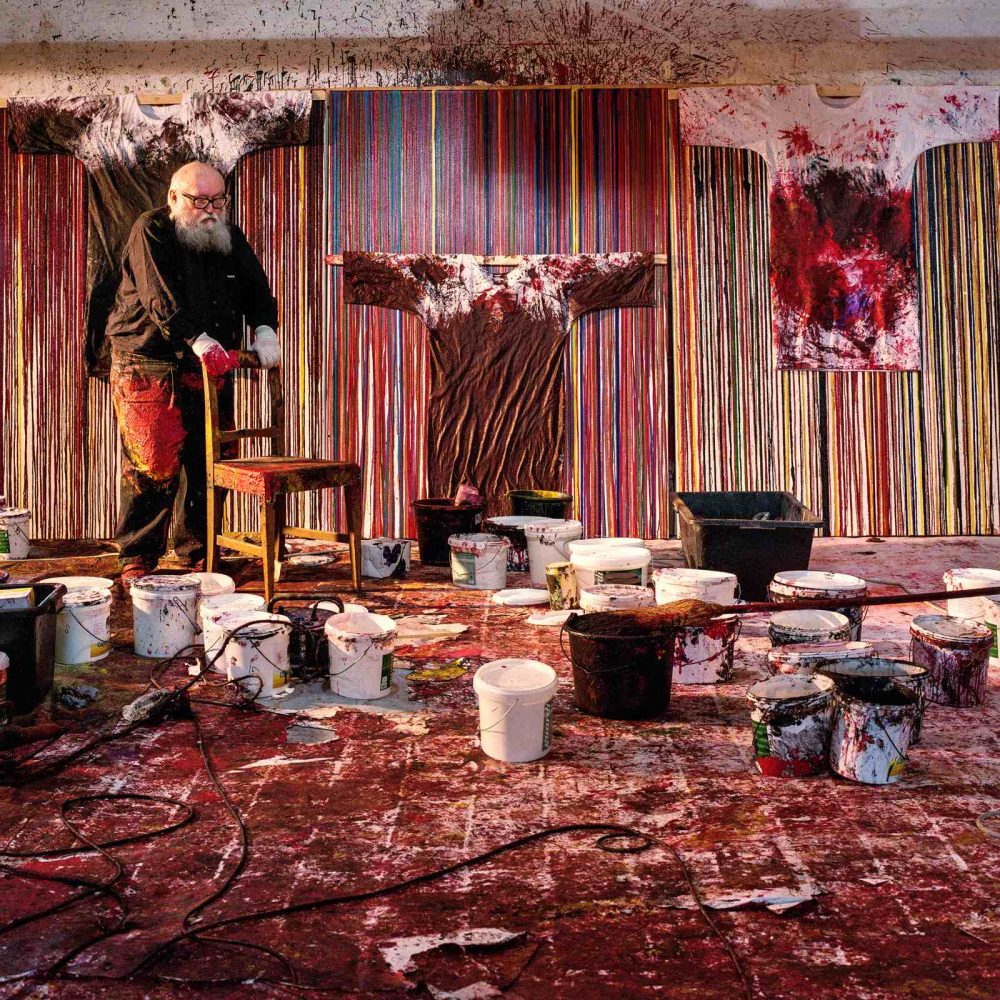 Aurelio Amendola, Hermann Nitsch – Vienna, 2012, C-Print, 150 x 150 cm (155 x 155 cm con cornice) © Aurelio Amendola