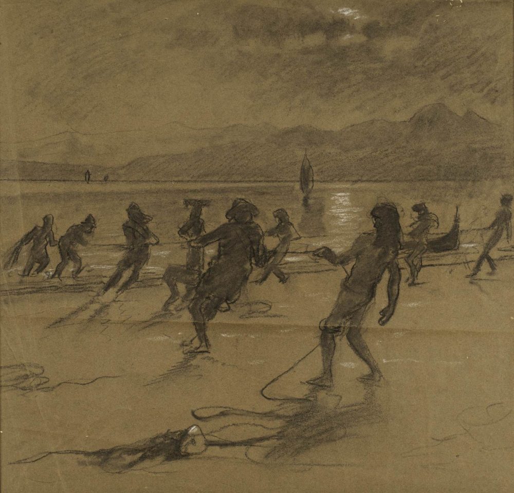 Francesco Gioli, studio compositivo per pesca a sciabica_1