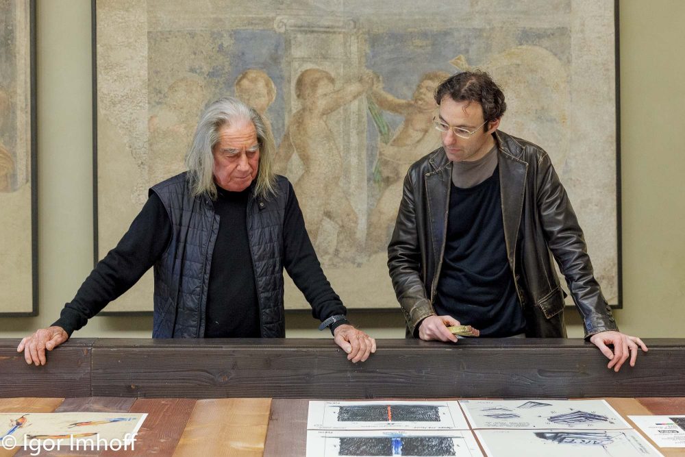 A Ca' d'Oro, allestimento mostra Plessi In venice, 2015, foto Igor Imhoff
