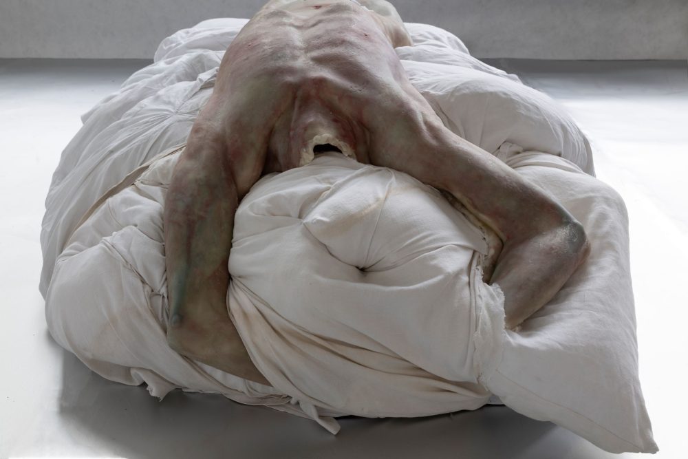 Berlinde De Bruyckere incontra il Dio fluviale di Michelangelo, Accademia delle Arti del Disegno, Firenze, foto Mirjam Devriendt