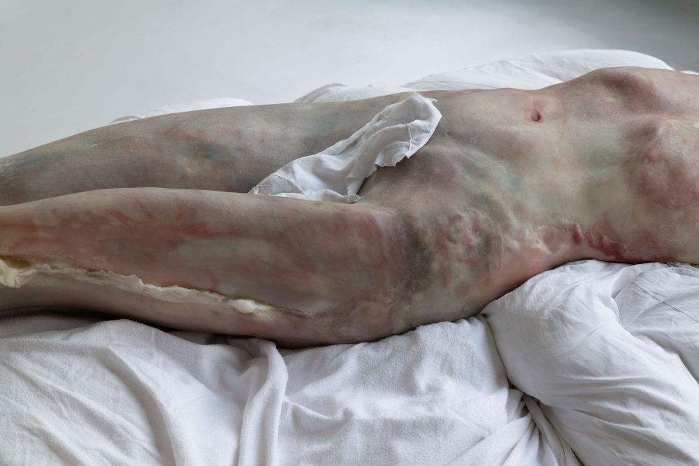 Berlinde De Bruyckere incontra il Dio fluviale di Michelangelo, Accademia delle Arti del Disegno, Firenze, foto Mirjam Devriendt