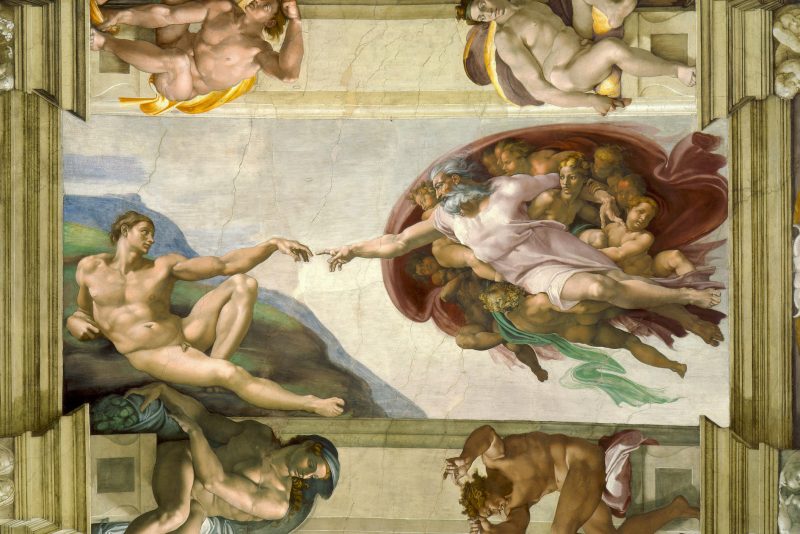 Michelangelo Buonarroti, Creazione di Adamo. Città del Vaticano, Cappella Sistina