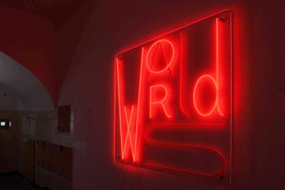 Fabio Bix, WOR(L)DS - frammenti di un discorso amoroso, installation view ex Carcere Sant'Agostino, Savona, courtesy CONNEXXION, Ph Michele Alberto Sereni