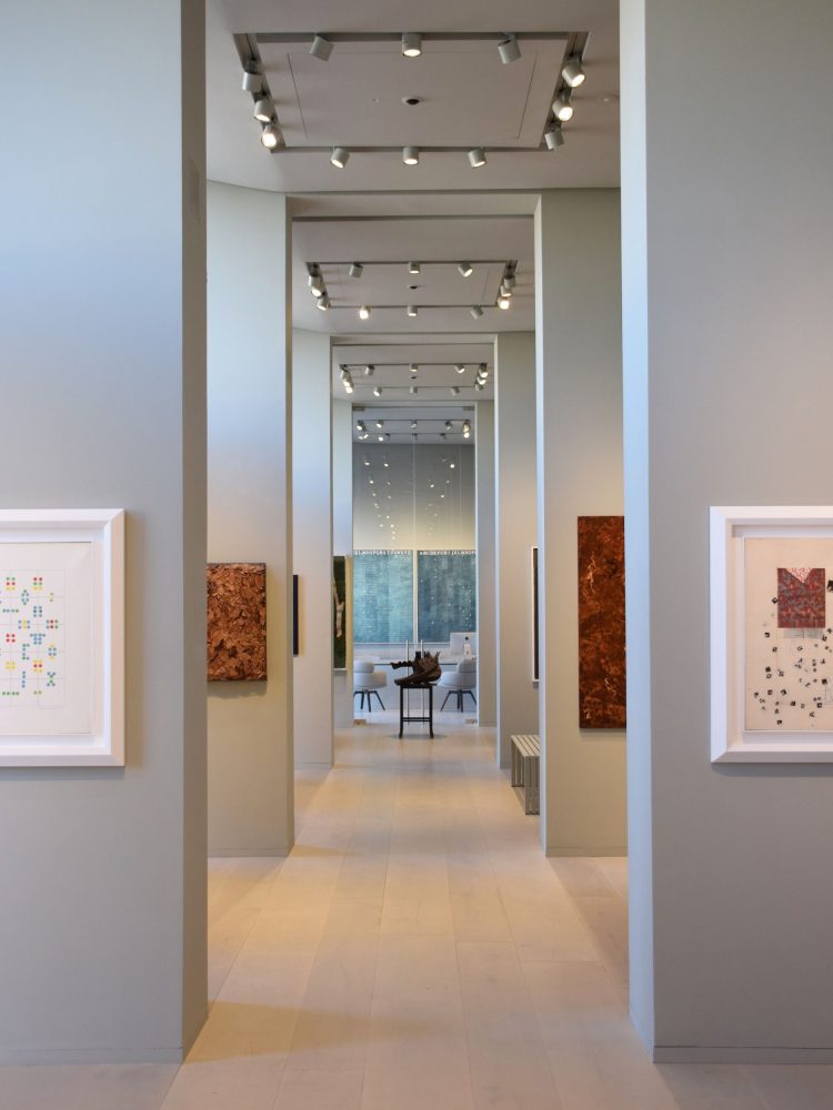 L'allestimento interno di Palazzo San Giorgio