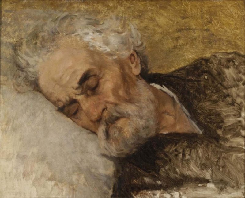 Silvestro Lega, Studio di testa per gli ultimi momenti di Giuseppe Mazzini, 1873 ca. Pinacoteca Comunale “Silvestro Lega” – Comune di Modigliana