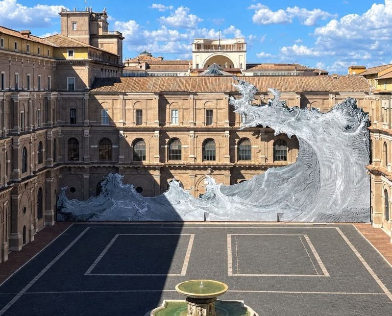 L'opera di JR per AQVA, la nuova mostra della Biblioteca Vaticana (foto Roberta Bernabei)