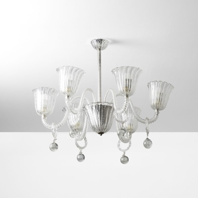 Lotto 37, Archimede Seguso, Lampada a sospensione. Stima 800-1.000 euro. Cambi Casa d'Aste