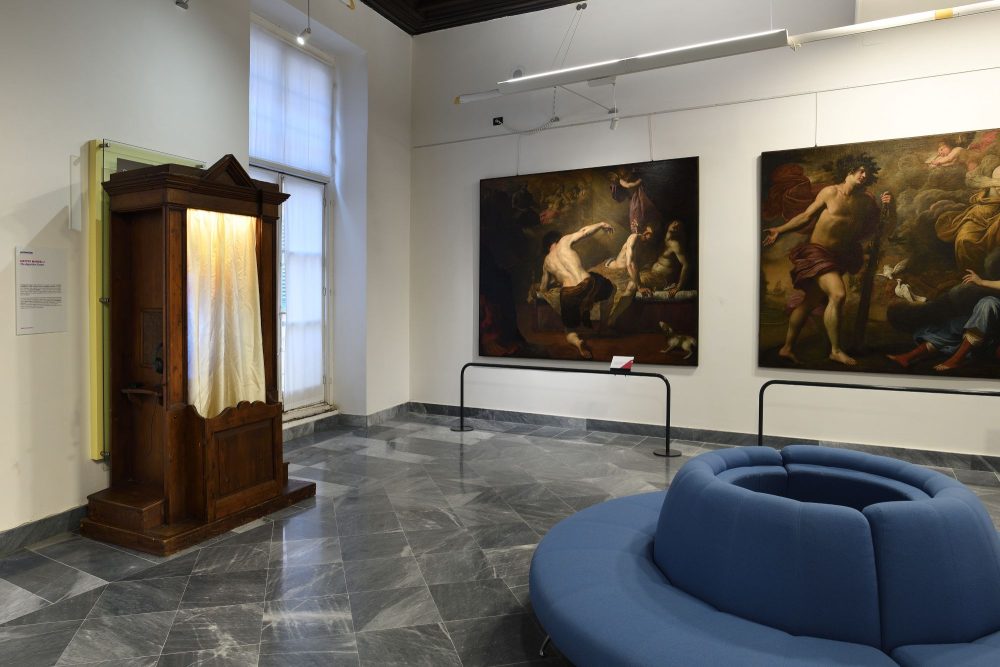 Matteo Mandelli, The Algorithm Creed, installation view Pinacoteca Civica di Savona, courtesy CONNEXXION, Ph Michele Alberto Sereni