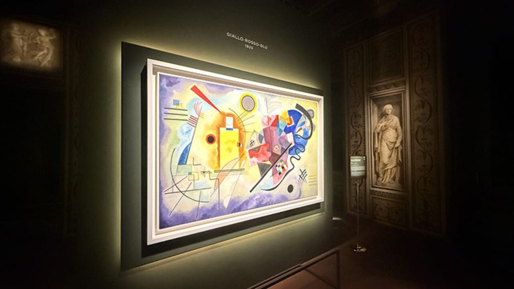 Veduta della mostra di Kandinsky a Palazzo Bonaparte