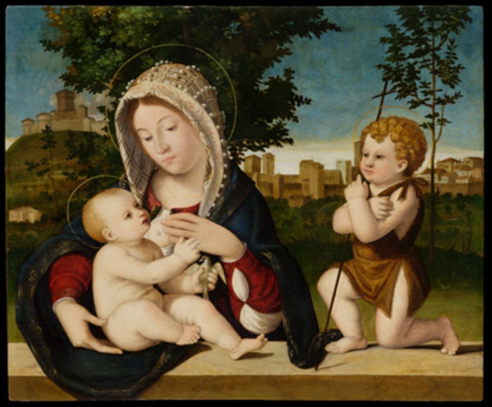 Andrea Previtali, Madonna del latte e san Giovannino, 1512 ca. Olio su tavola, 54x44,5 cm Bergamo, Accademia di Carrara