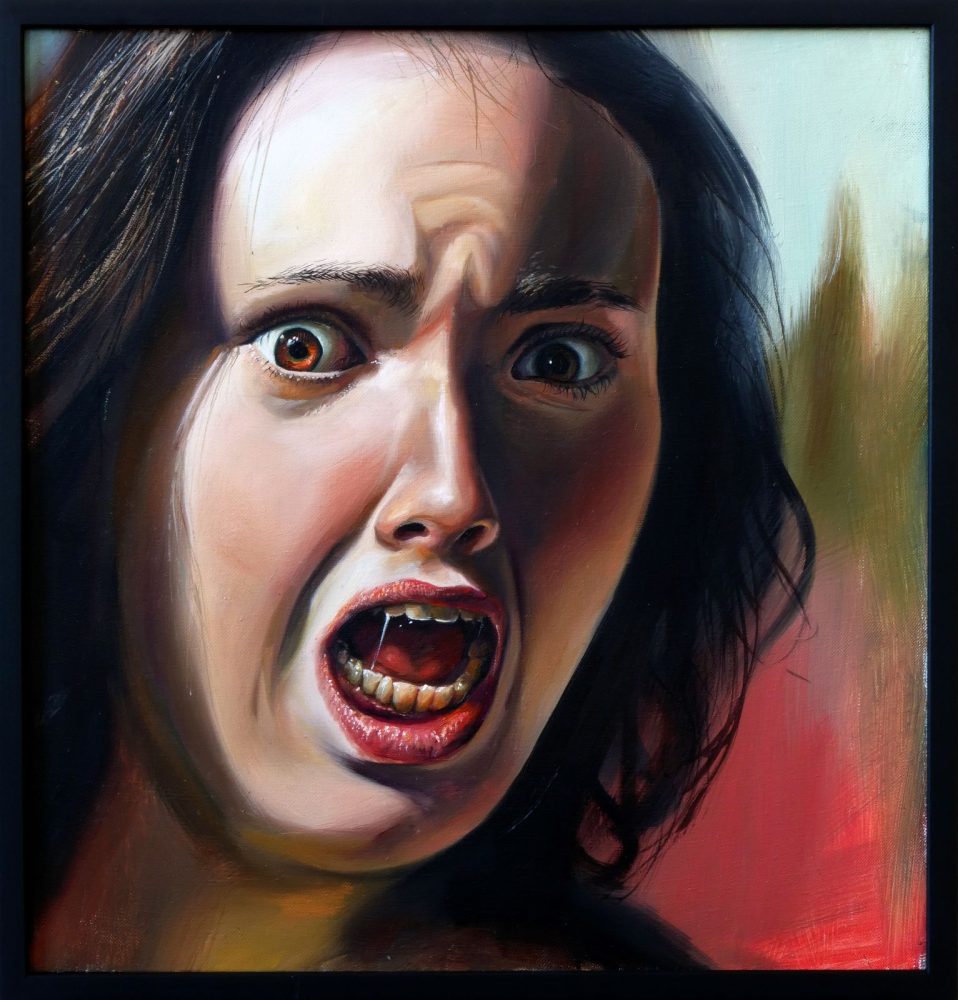 Chiara Calore, Grido, olio su tela, 2026, cm 50 x 40. Ph. Andrea Pezzi