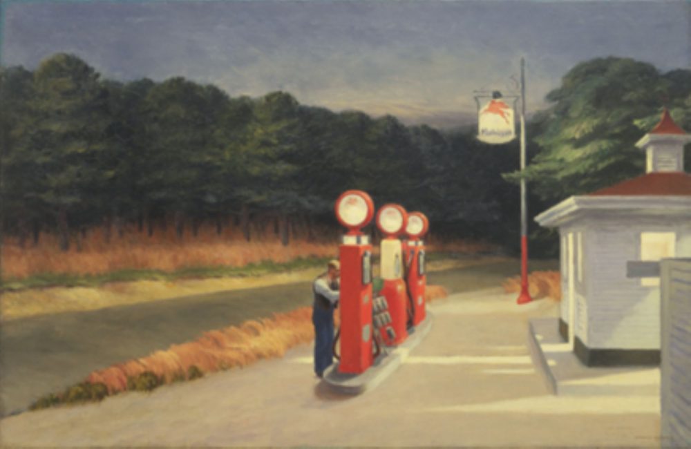 Edward Hopper, Gas (1940), olio su tela. New York, MoMA