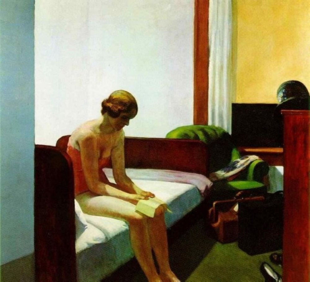 Edward Hopper, Hotel room, 1931, olio su tela, Museo Nazionale Thyssen-Bornemisza, Madrid