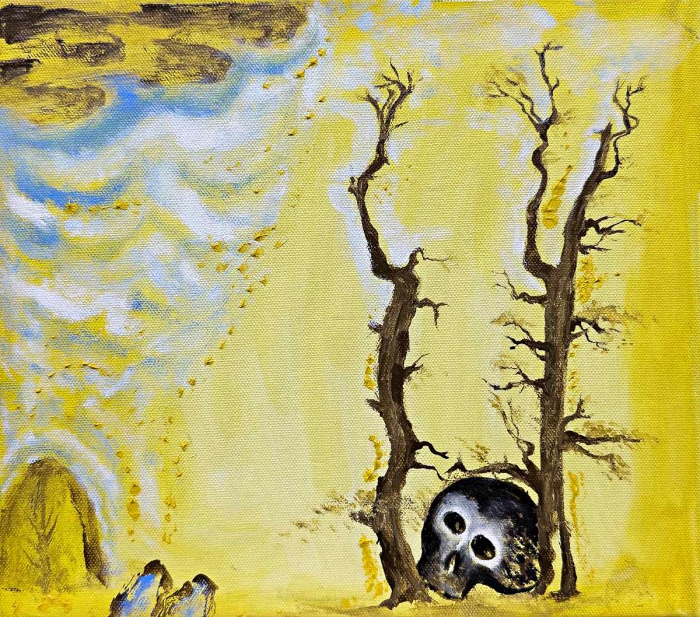 Enzo Cucchi, Senza titolo, 2026, olio su tela, cm 26x30 Courtesy Galleria Poggiali
