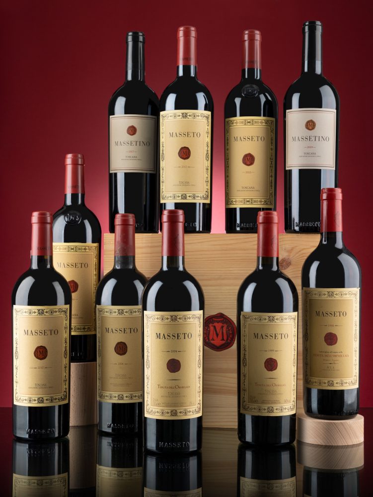 Lotti 112-114-116-117 Masseto (Merlot in purezza) Annate dal 1998 al 2022 Wannenes