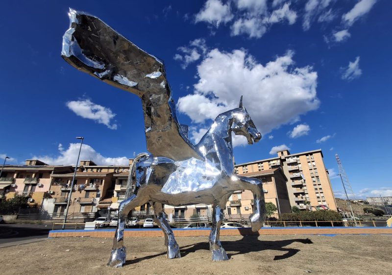 Antonello Bonanno Conti, Pegaso – Il Cavallo Alato, Librino, Catania 2026. Courtesy ArtsLife.