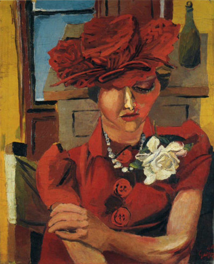 Renato Guttuso, Ritratto di Mimise con il cappello rosso, 1940