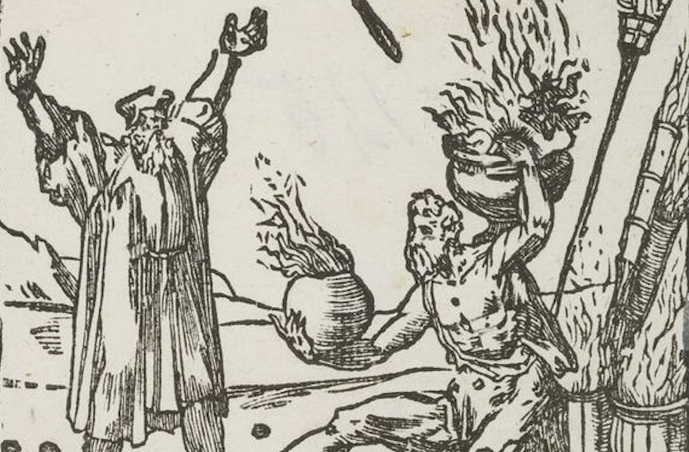 Domenico Beccafumi, Decima incisione delle dieci composizioni xilografiche realizzate da Domenico Beccafumi riguardanti l'alchimia (dettaglio)