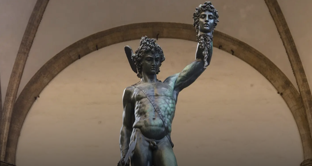 Benvenuto Cellini, Perseo con la testa di Medusa, 1545-1554. Firenze, Loggia dei Lanzi