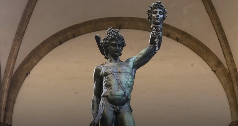 Benvenuto Cellini, Perseo con la testa di Medusa, 1545-1554. Firenze, Loggia dei Lanzi